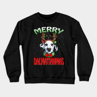 Merry Dalmatianmas Ugly Dalmatian Christmas Xmas Pajamas Crewneck Sweatshirt